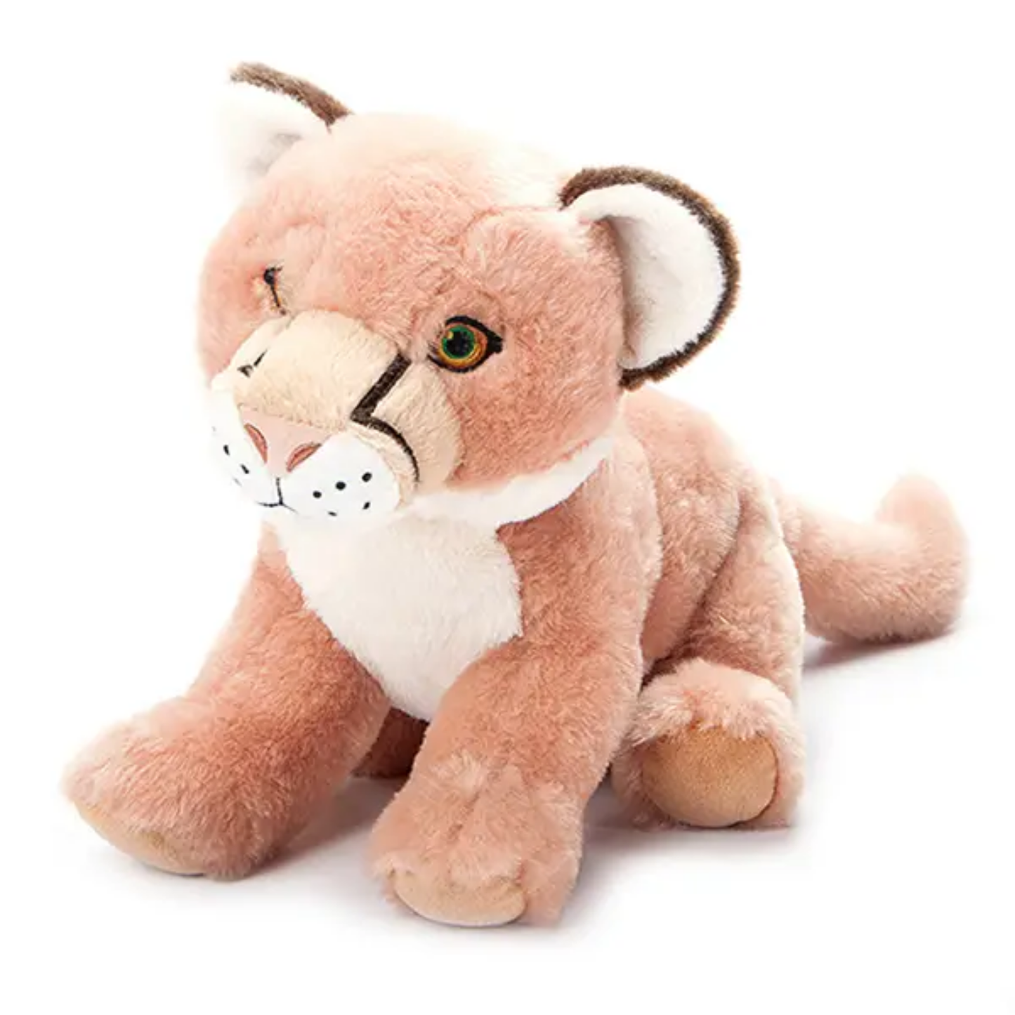 Plush toy lion on a white background