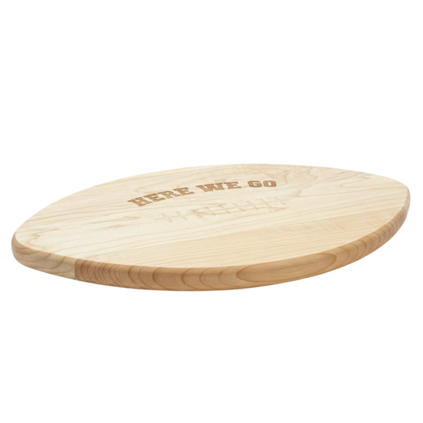 HERE WE GO Maple Football Serving Board