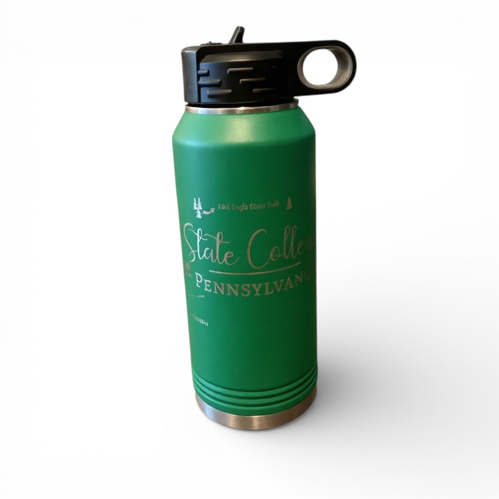Water Bottle | Map Hunter | 32 Oz Insulated - Town Pride State College