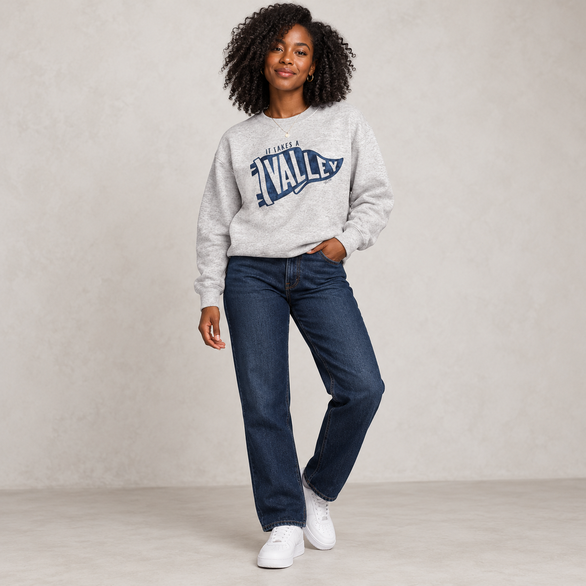 It Takes a Valley Handpainted Crewneck
