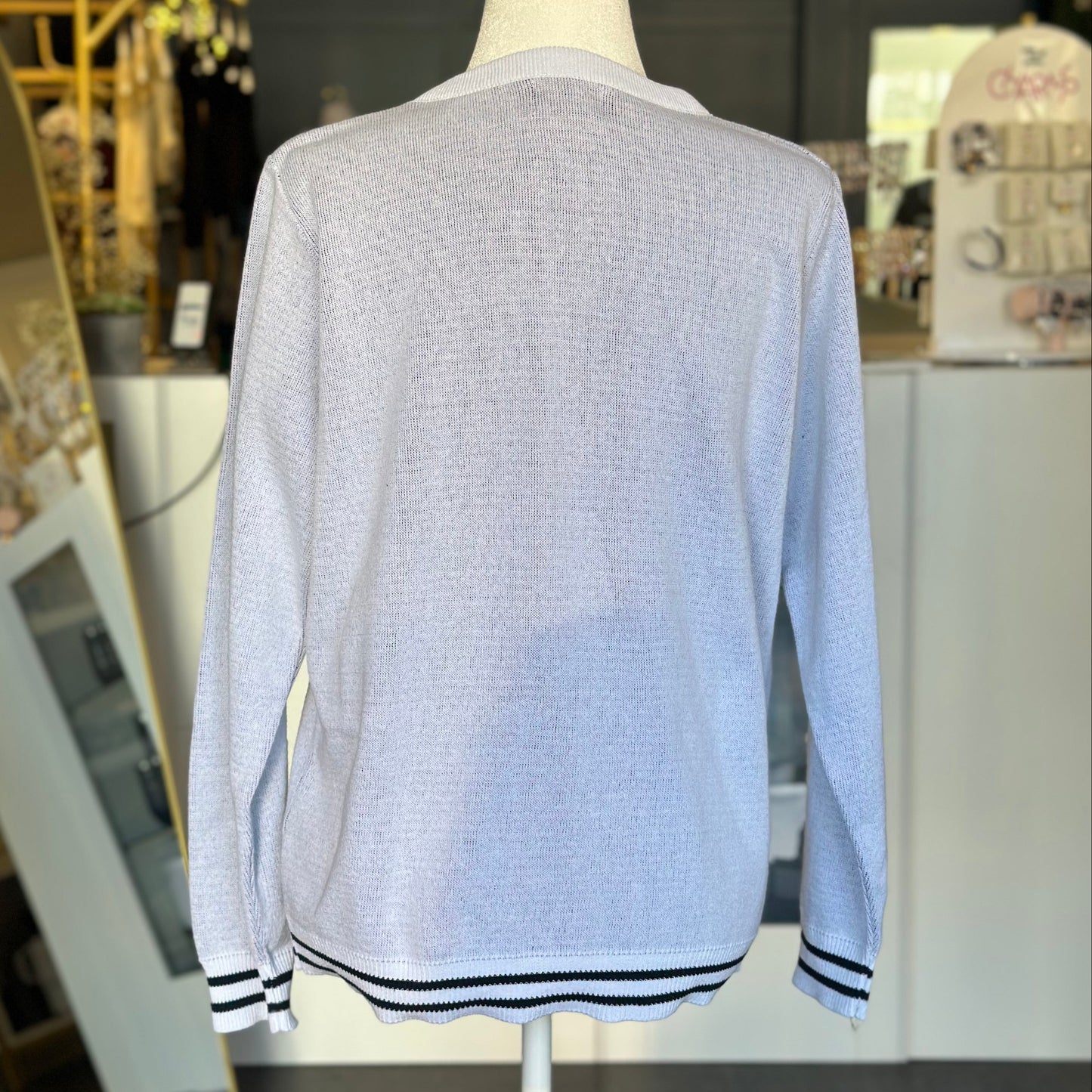 Classic Crew Pencil Stripe Sweater | We Are - Town Pride State College