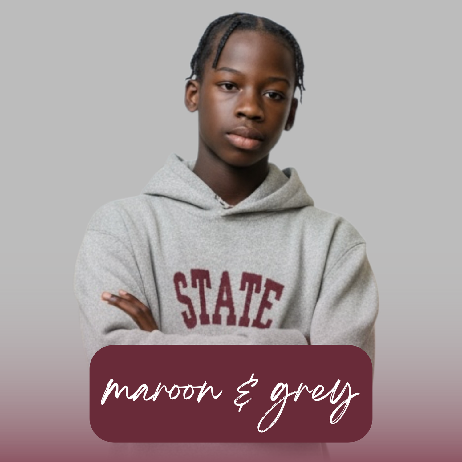 Maroon & Grey