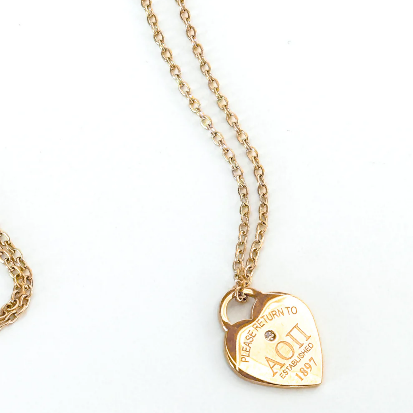 Alpha Omicron Pi Please Return Necklace