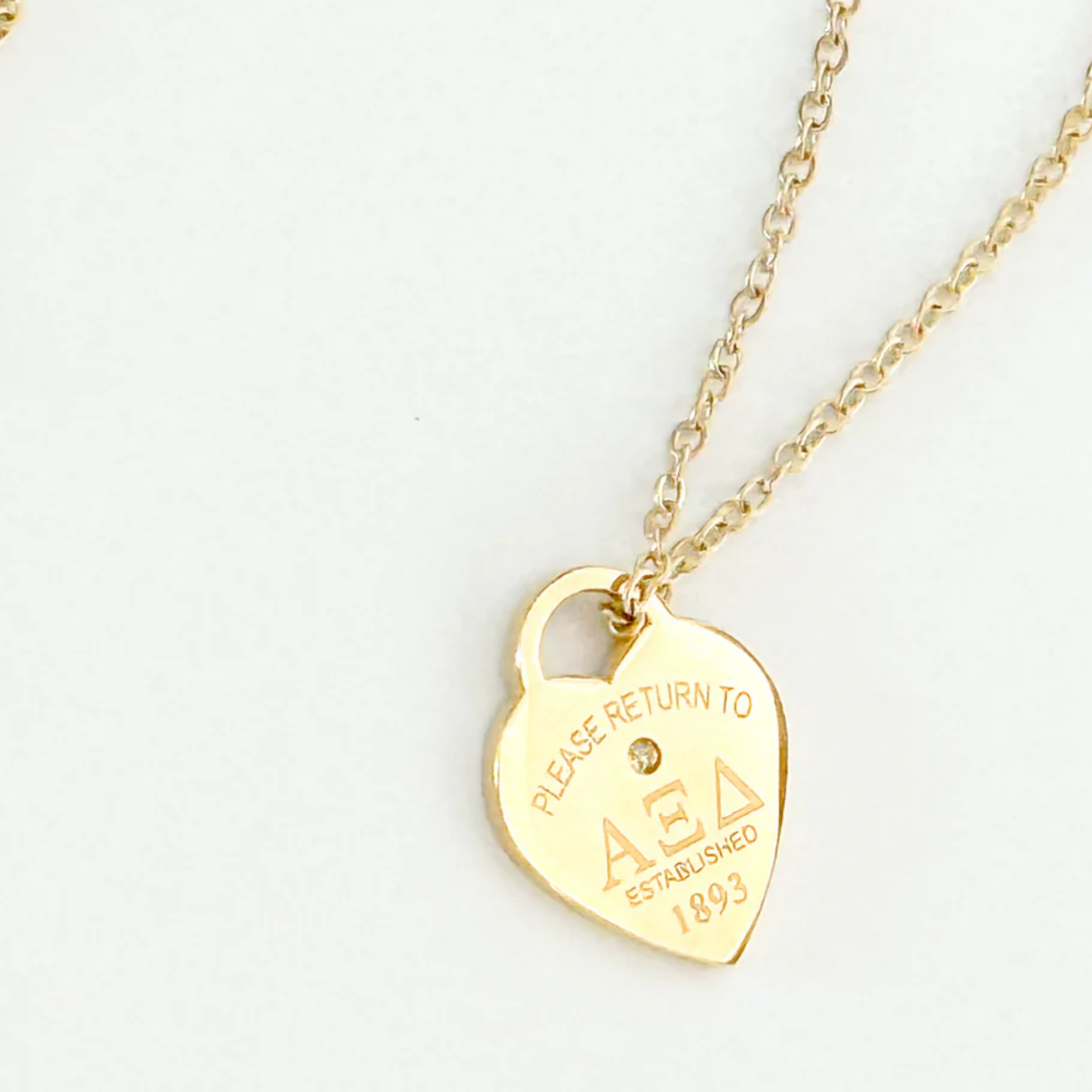 Alpha Xi Delta Please Return Necklace