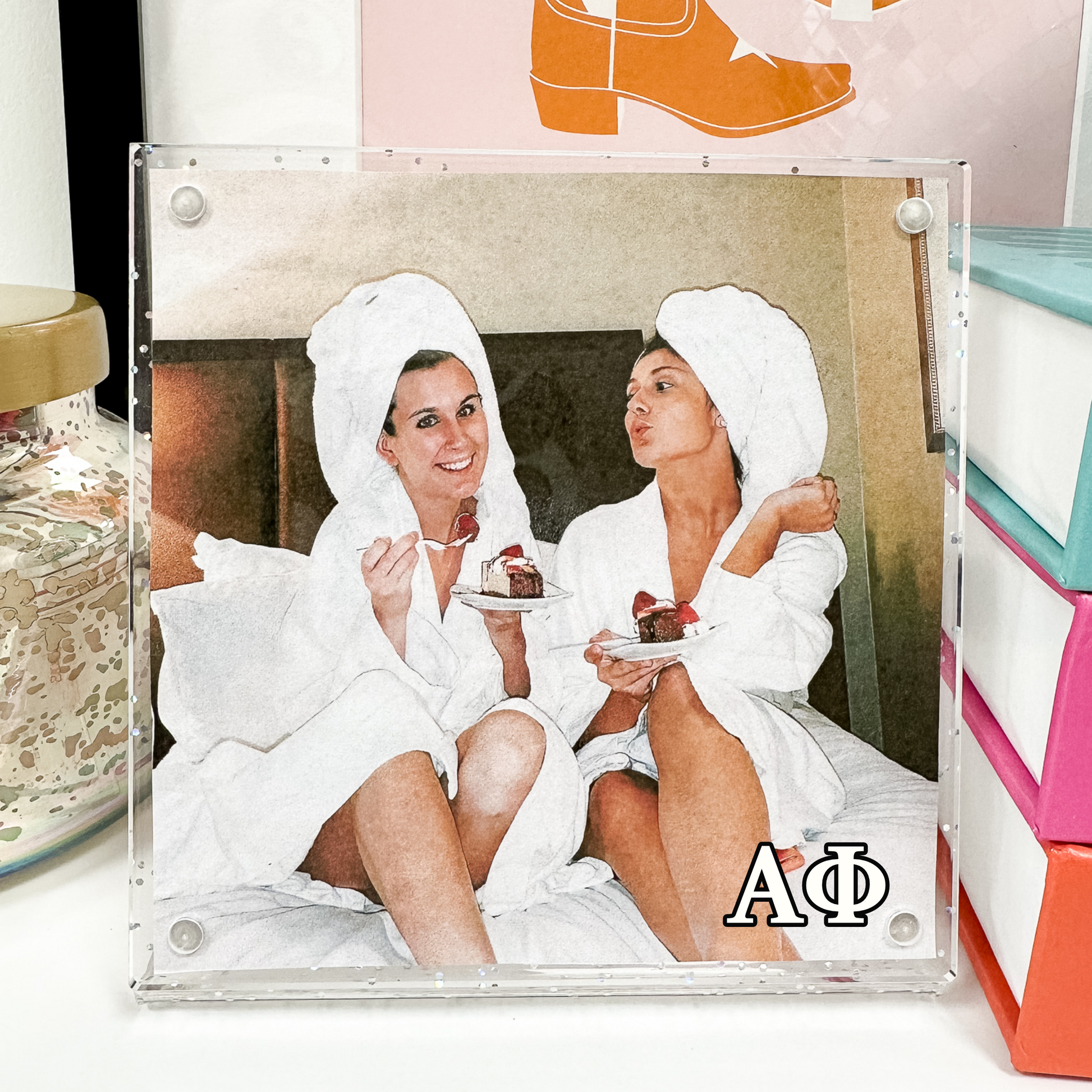 Girls in photo frame