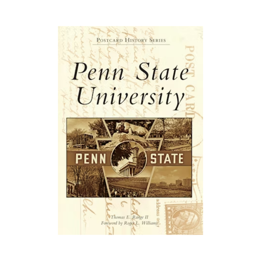 Book cover of 'Penn State University' from the Postcard History Series with vintage-style images and text.