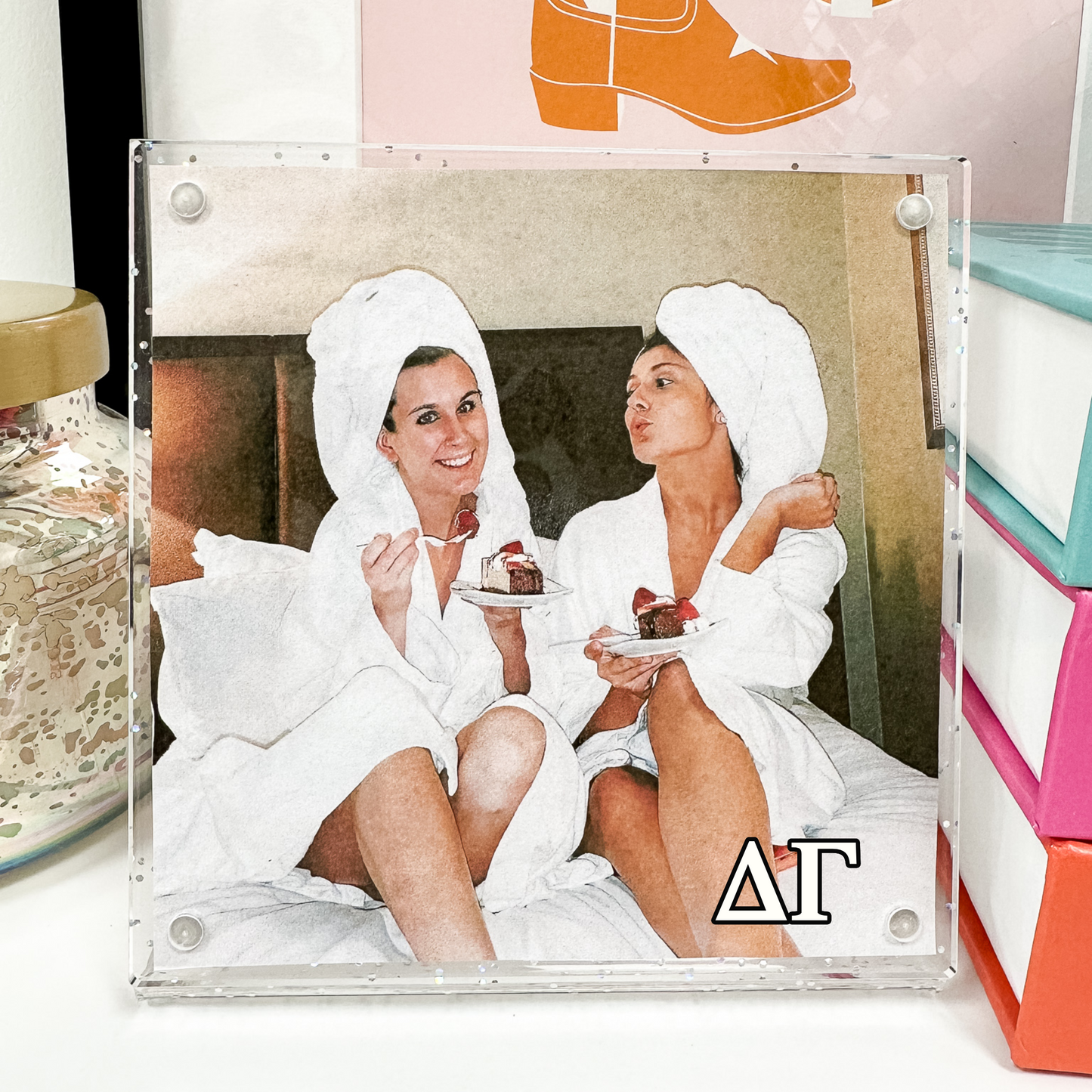 Girls in photo frame