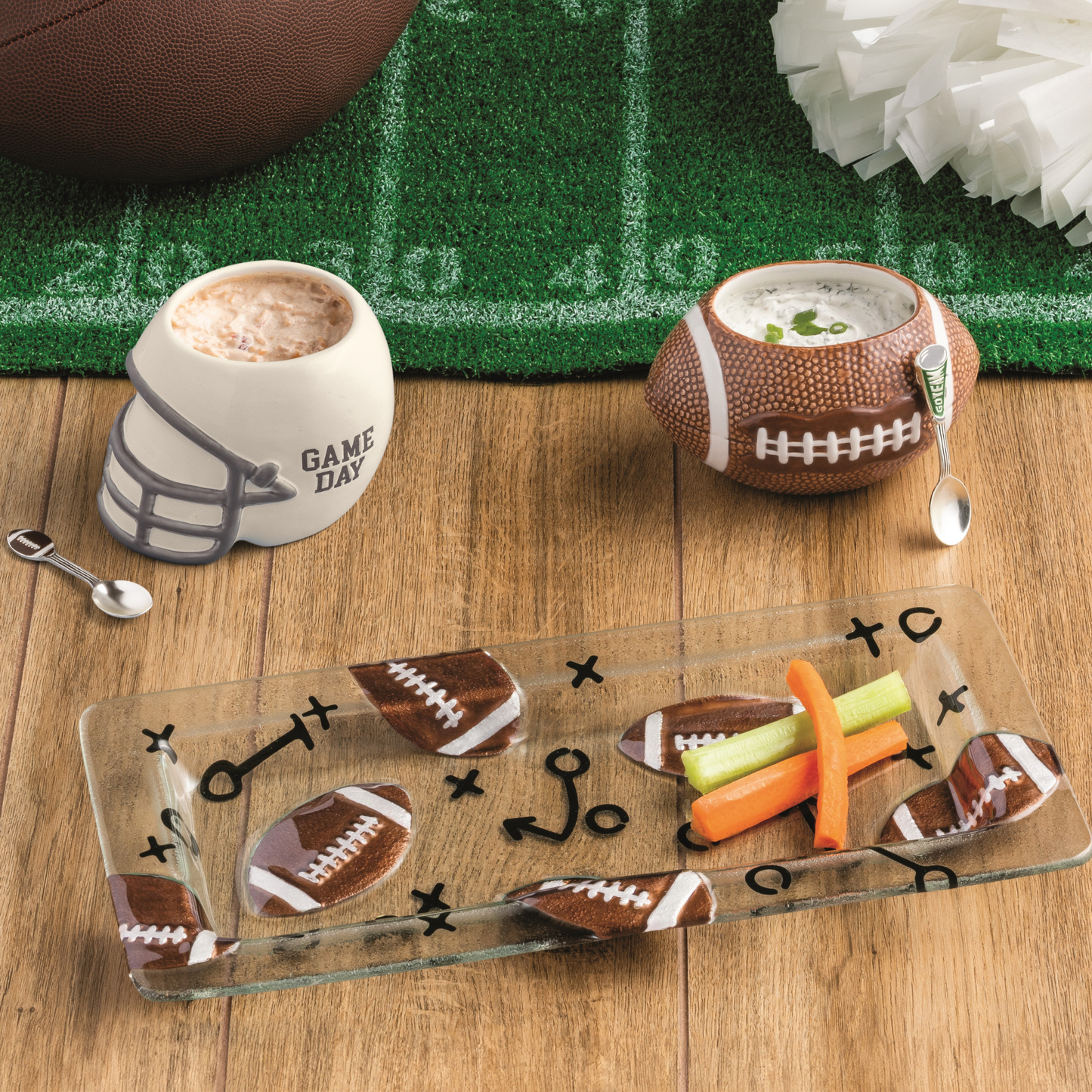 Football Glass Tray