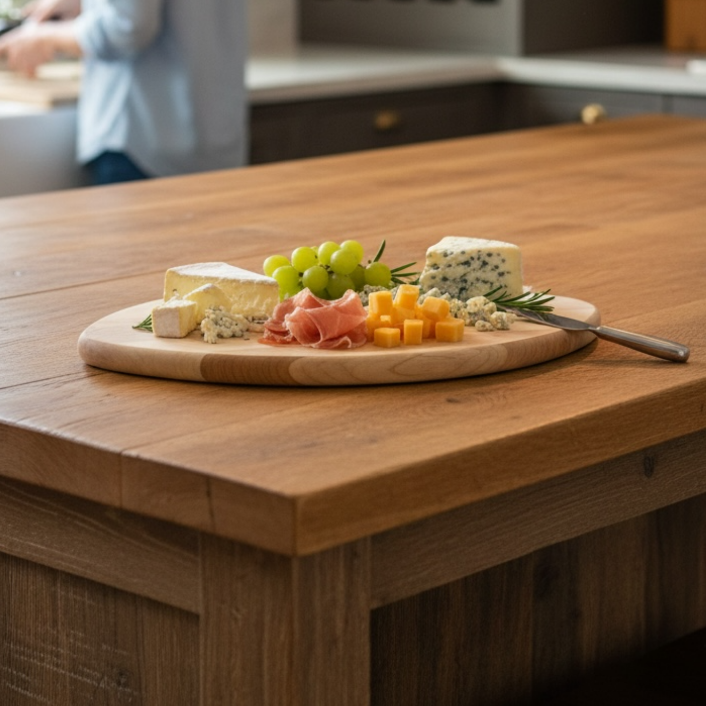 HERE WE GO Maple Football Serving Board