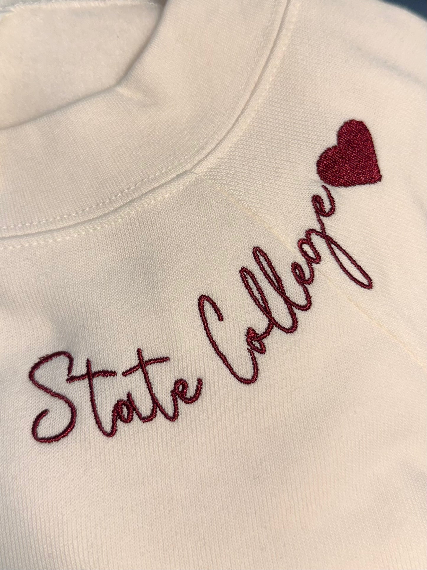 Raglan Crewneck Sweatshirt State College - Town Pride State College