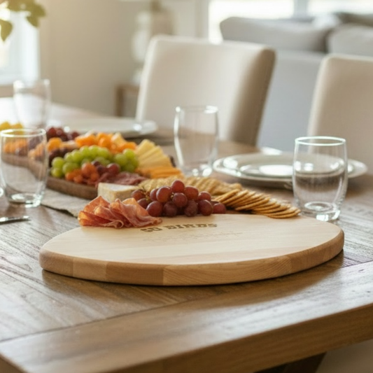 GO BIRDS Maple Football Serving Board