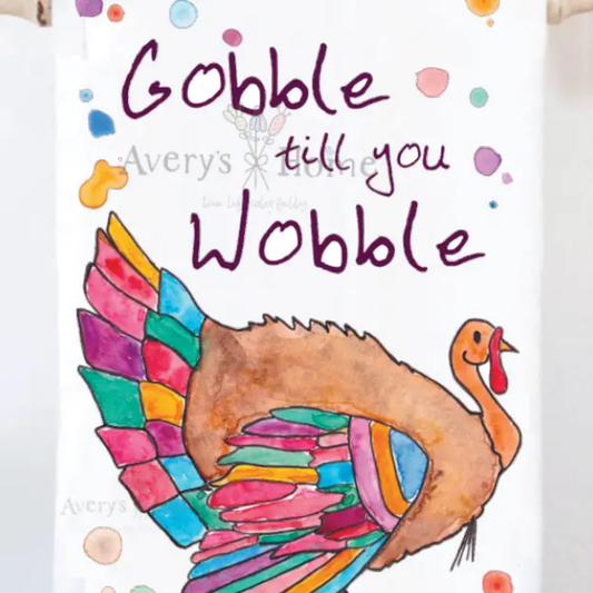Thanksgiving tea towel with turkey