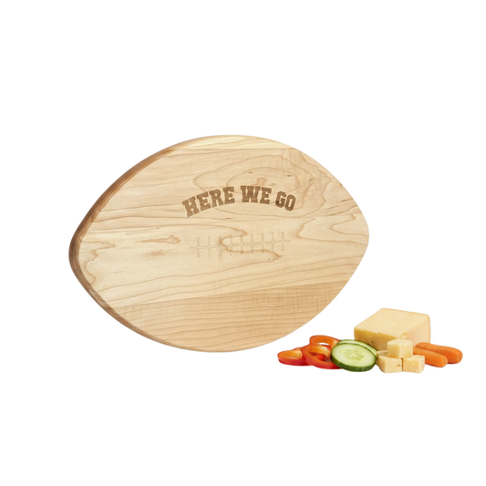 HERE WE GO Maple Football Serving Board