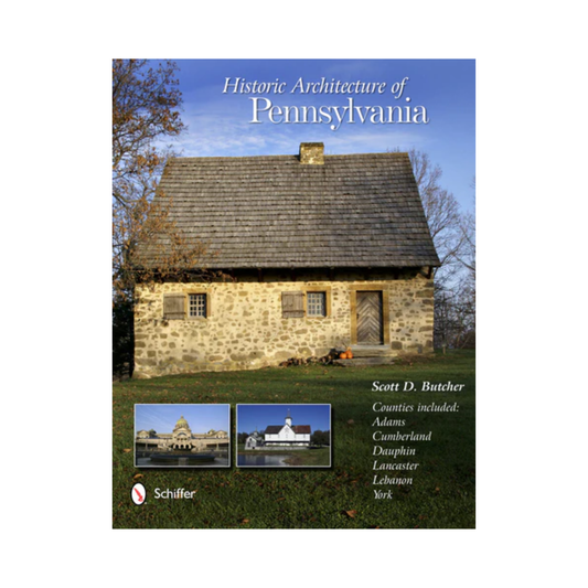 Book cover of 'Historic Architecture of Pennsylvania' with a stone building on the cover.