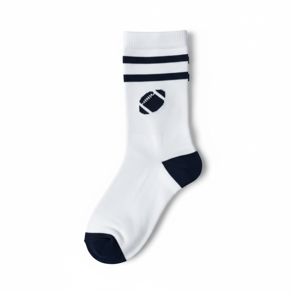 Crew Socks | Navy/White | Football - Town Pride State College