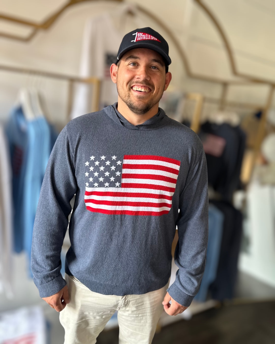 Intarsia Hooded Sweater |  Flag - Town Pride State College