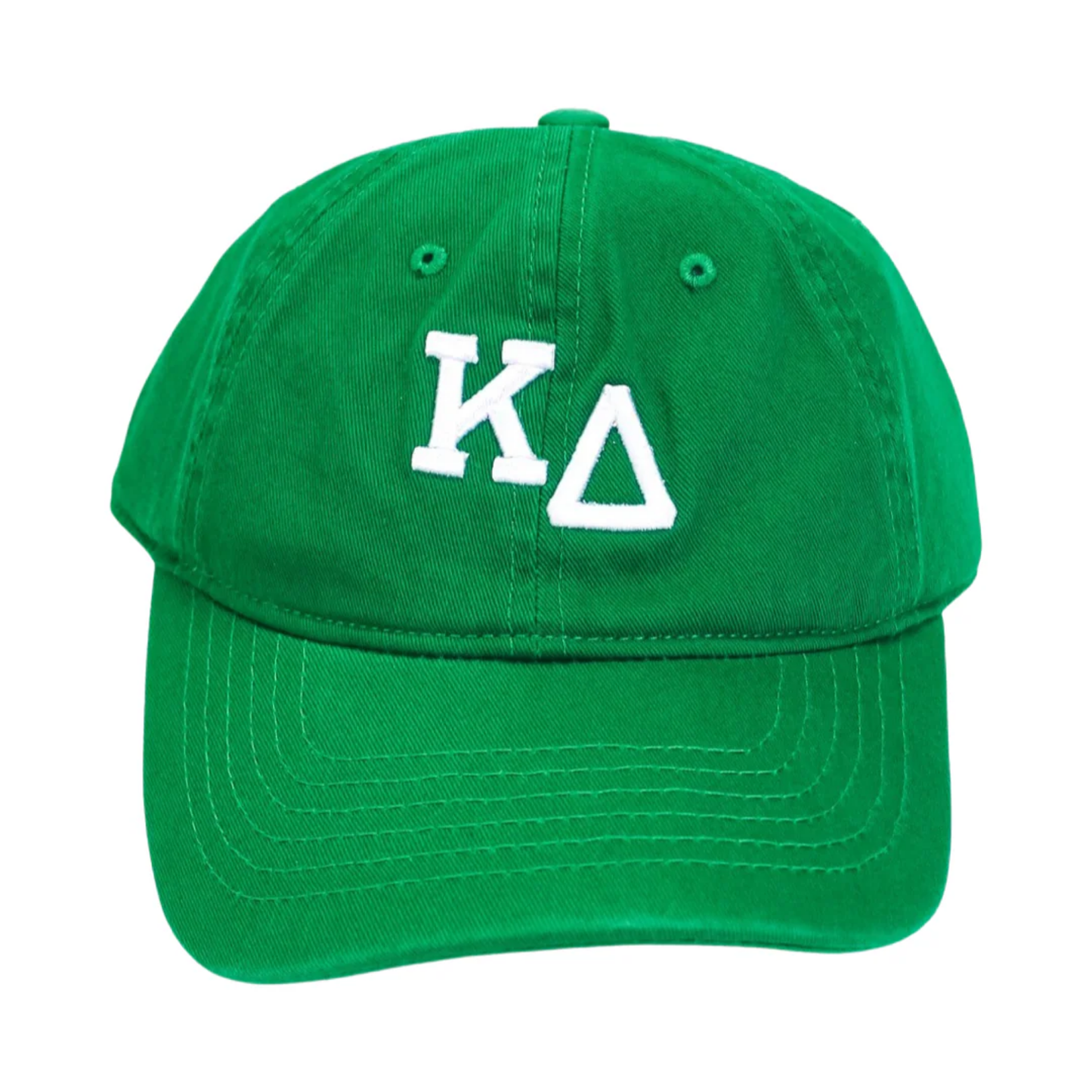 Green cap with white 'Kappa Delta' logo on a white background.