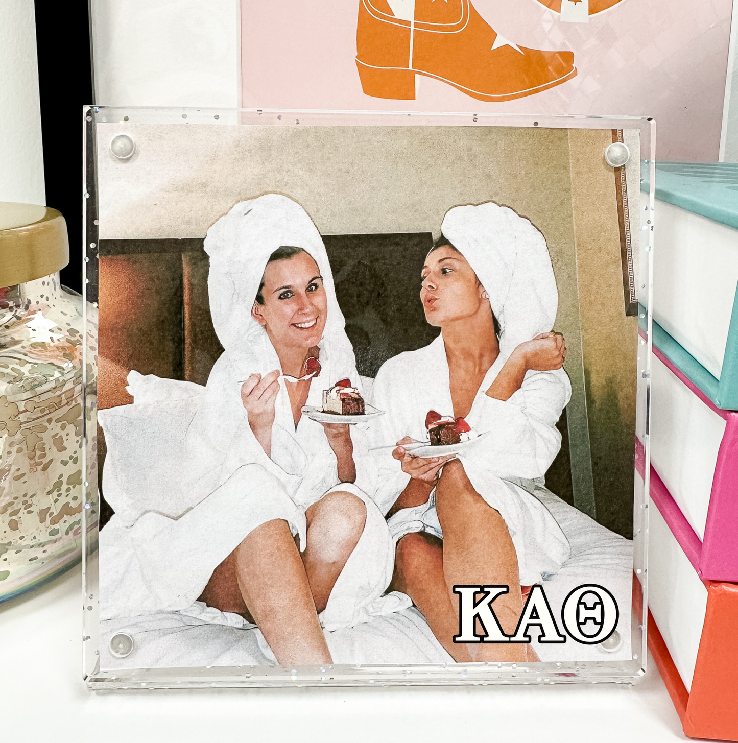 Girls in photo frame