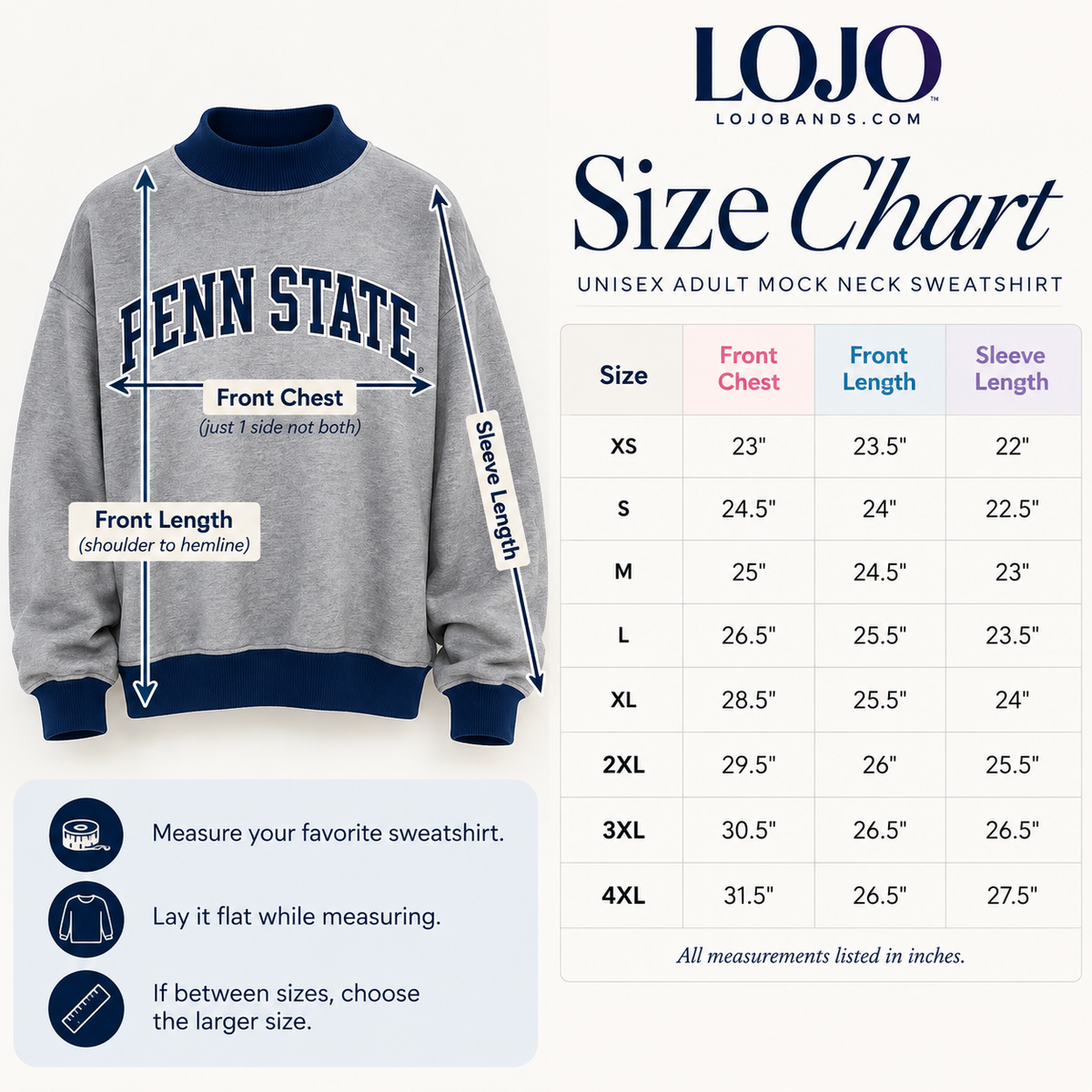 Penn State Two-Tone Mock Neck Sweatshirt