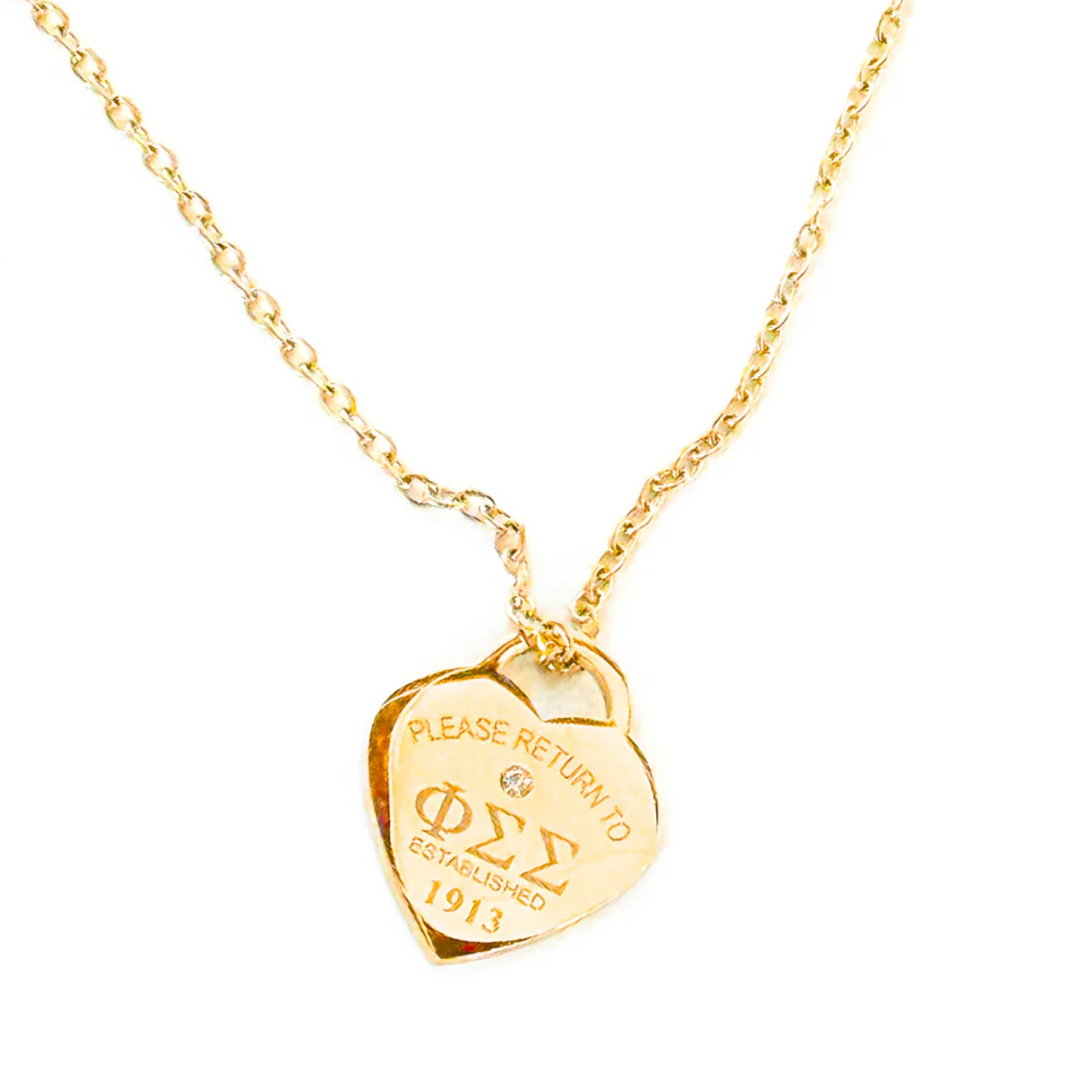 Phi Sigma Sigma Please Return Necklace