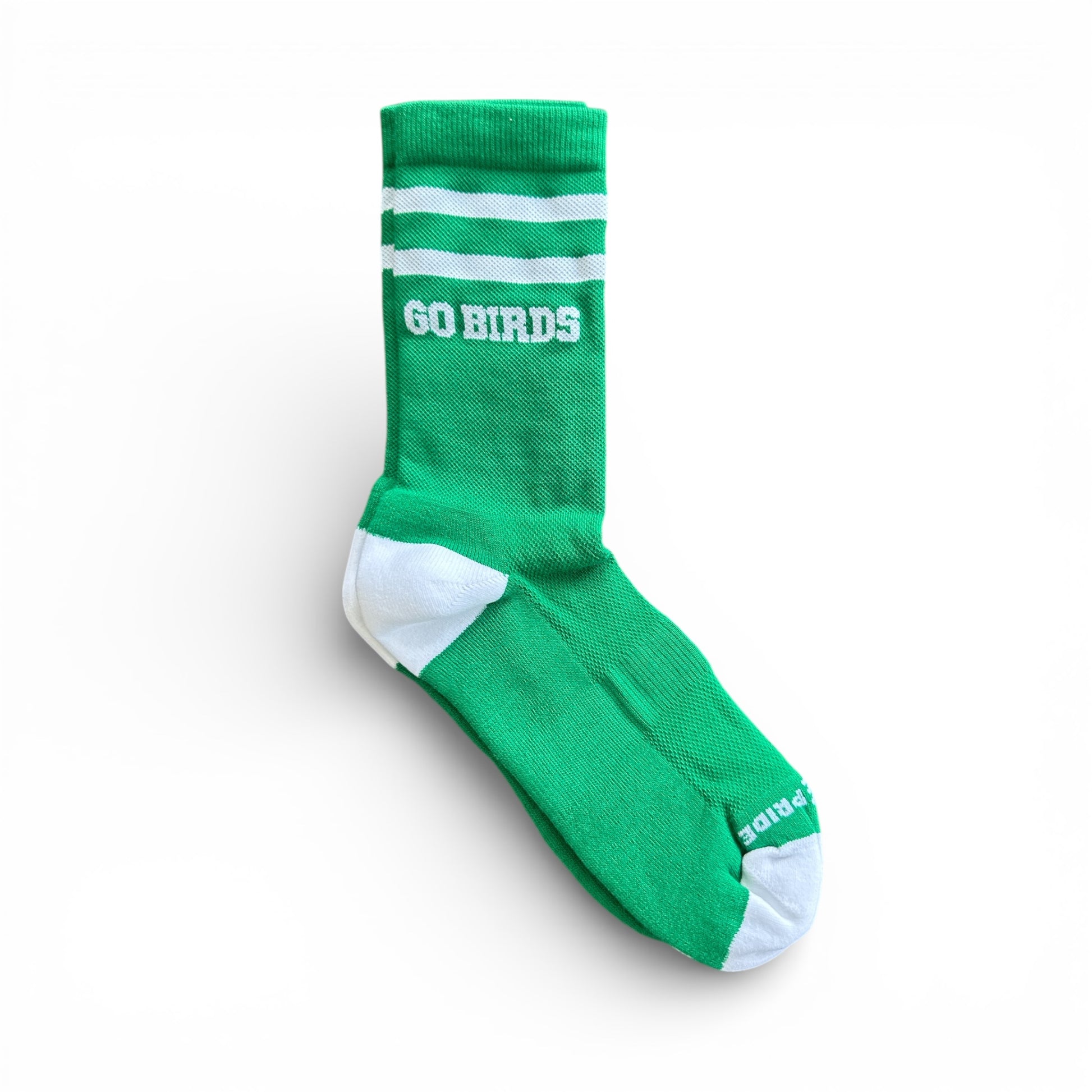 Crew Socks | Green/White | Go Birds - Town Pride State College