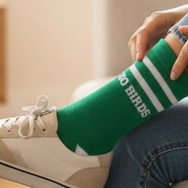 Crew Socks | Green/White | Go Birds - Town Pride State College