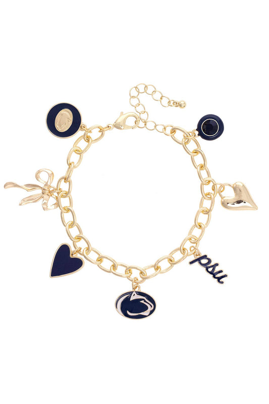 Penn State Nittany Lions Enamel Icons Charm Bracelet