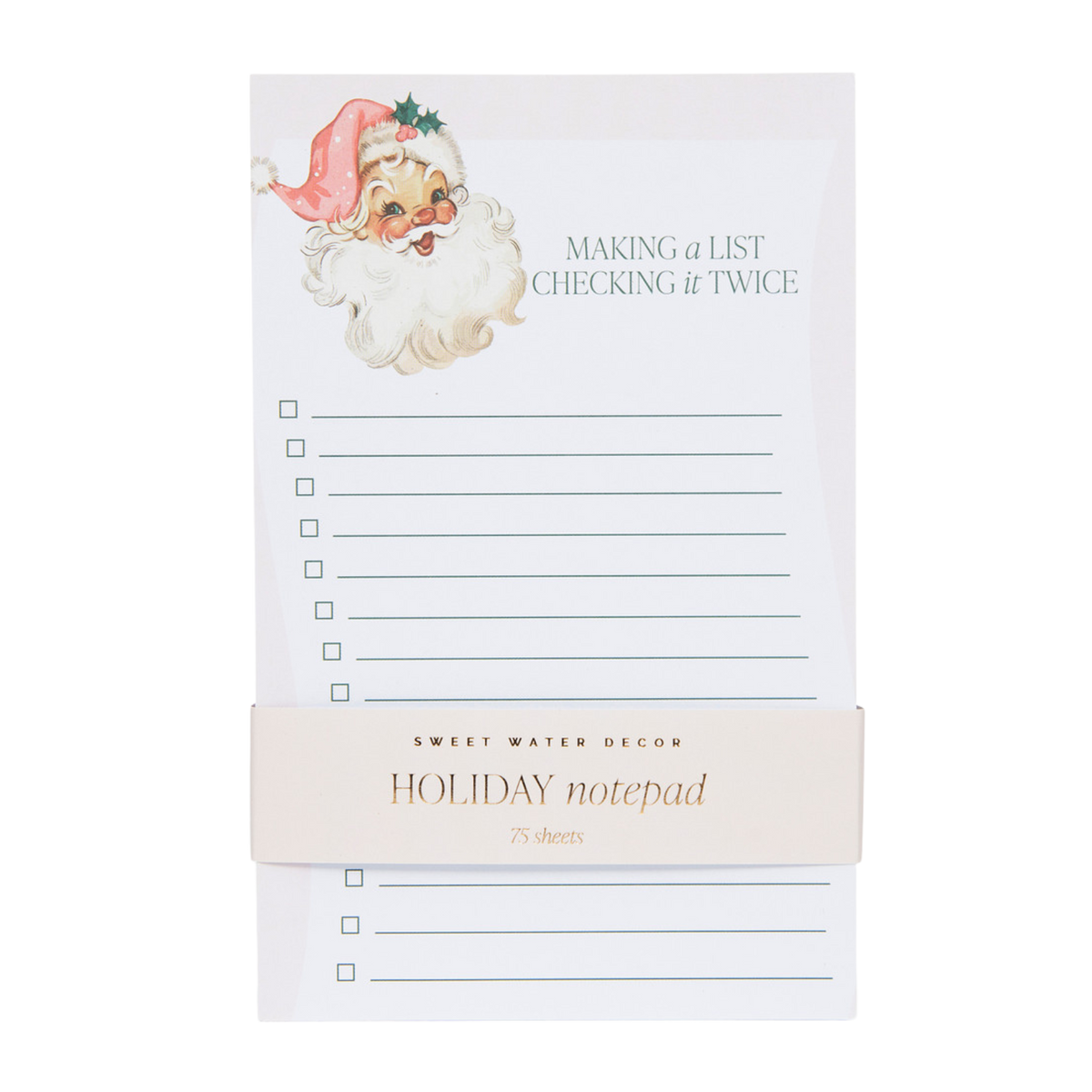 Vintage Santa Christmas Notepad