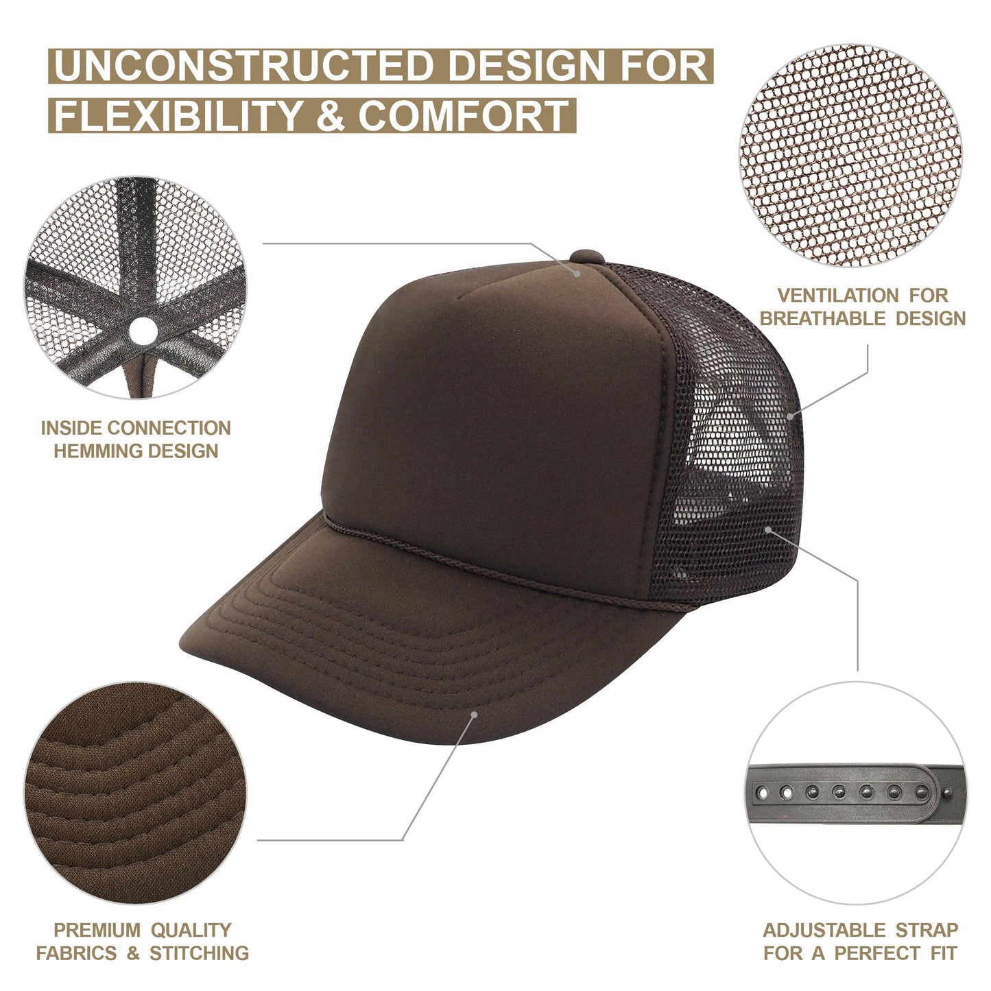 Hat Bar w/Patch | Foam Trucker w/Rope