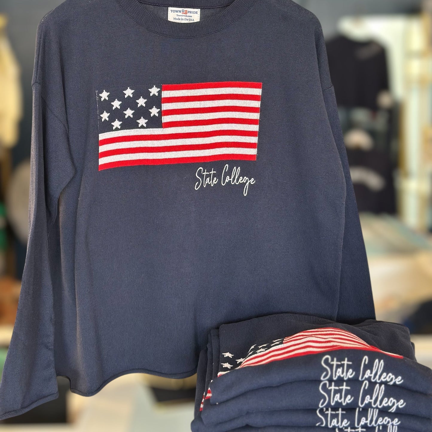 Intarsia Boxy Sweater | Flag | Local Flair - Town Pride State College