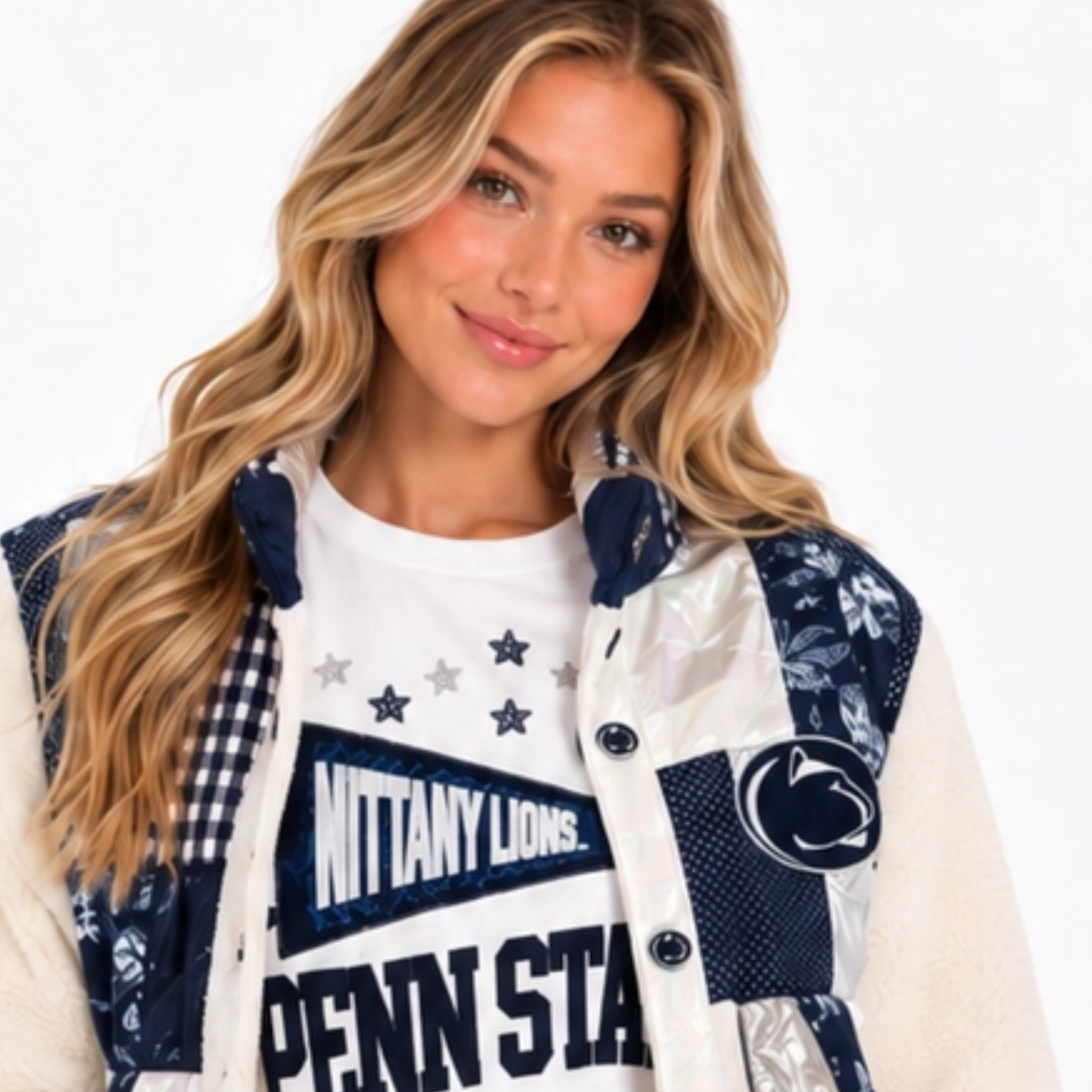 Penn State Patchwork Sherpa Jacket