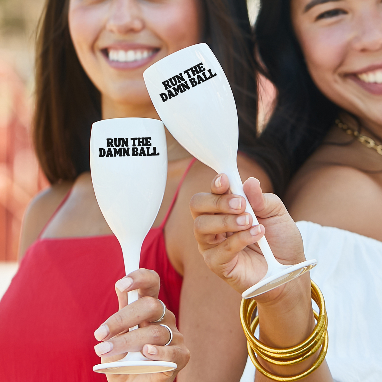 Run the Damn Ball Champagne Flute