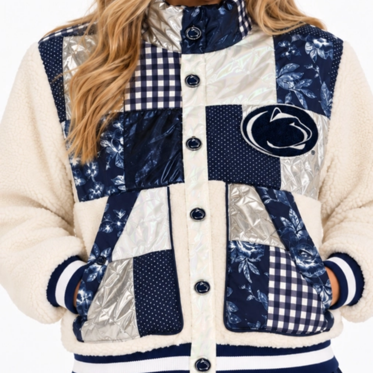 Penn State Patchwork Sherpa Jacket